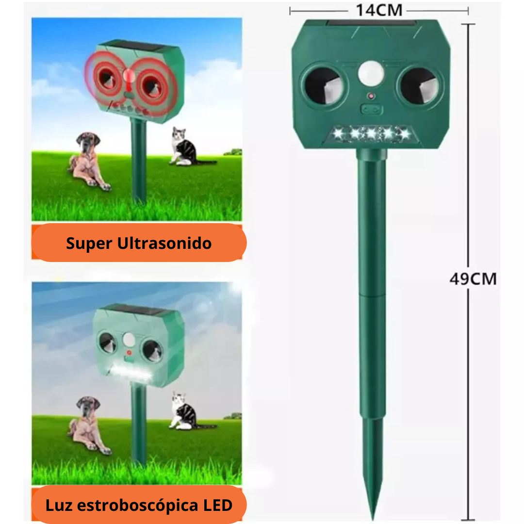 Repelente Ultrasonico De Animales Solar